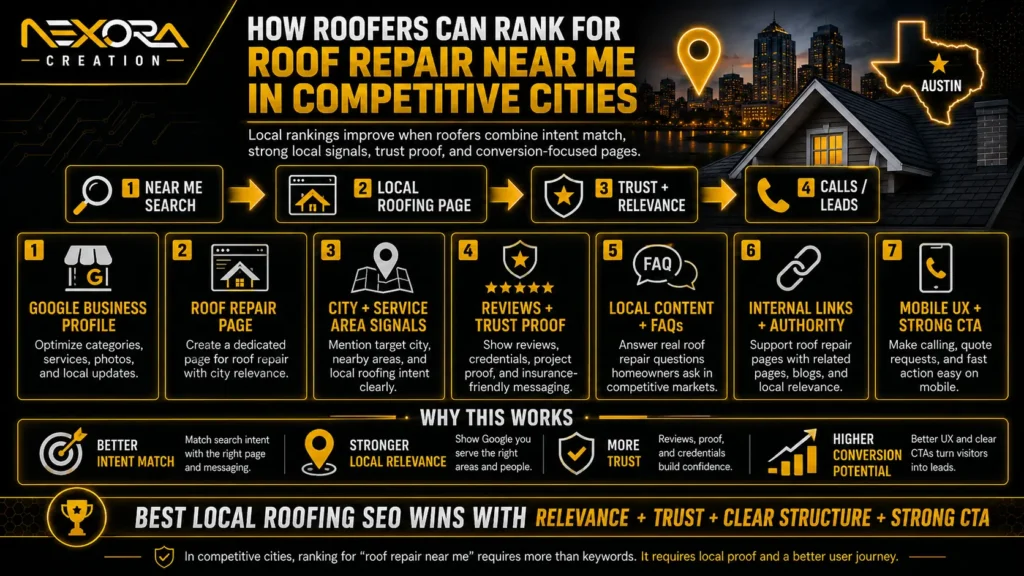 How Roofers Can Rank for Roof Repair Near Me in Competitive Cities