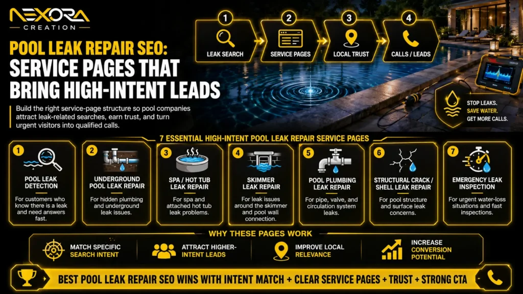 Pool Leak Repair SEO: Service Pages That Bring High-Intent Leads