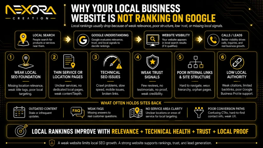 Why Your Local Business Website Is Not Ranking on Google