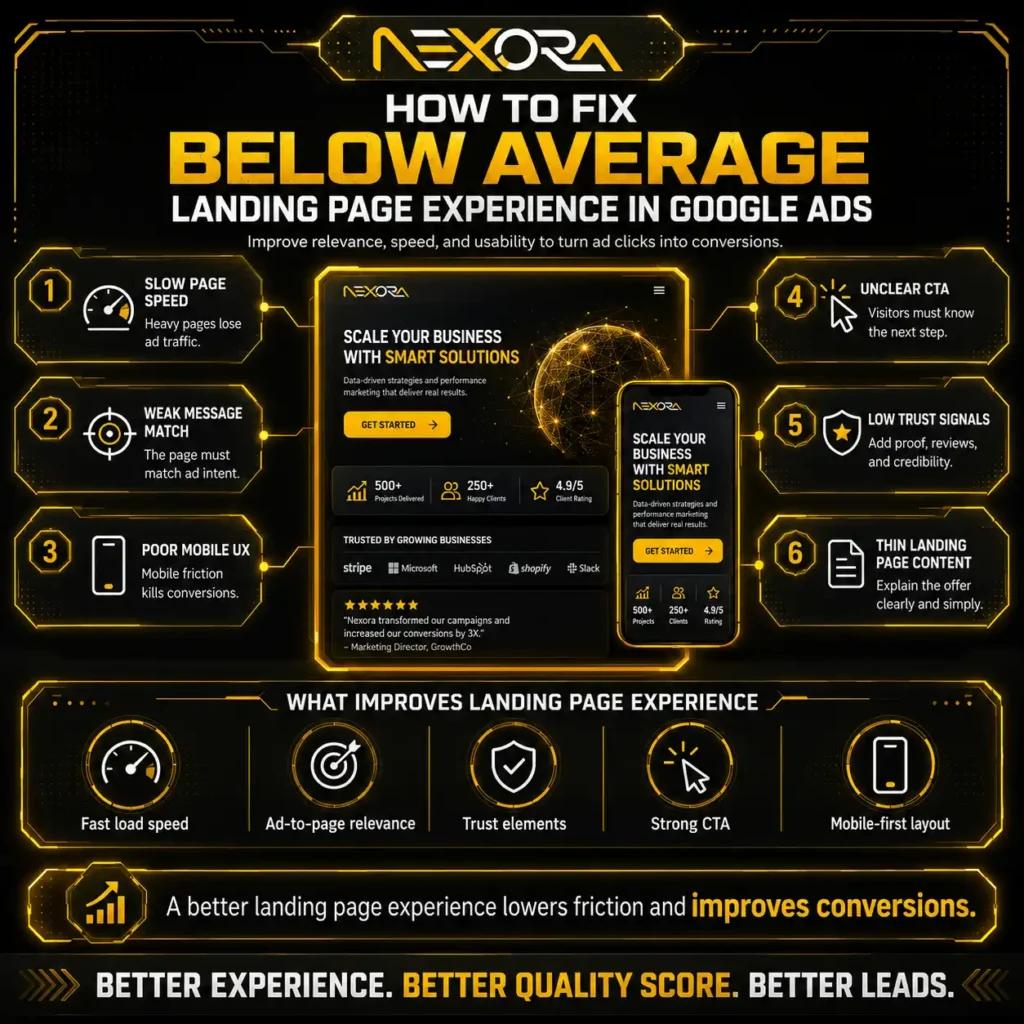 How to Fix Below Average Landing Page Experience in Google