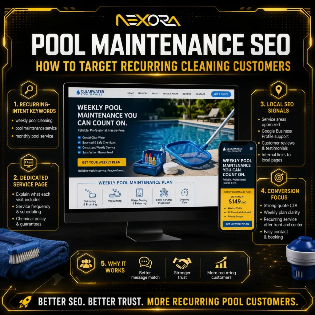 Pool Maintenance SEO How to Target Recurring Cleaning Customer