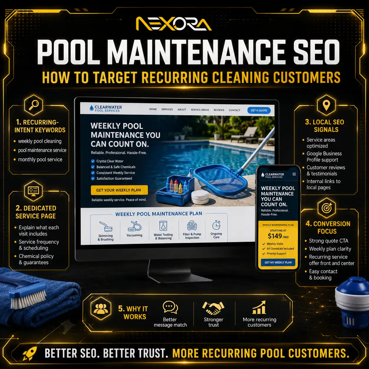 Pool Maintenance SEO How to Target Recurring Cleaning Customer
