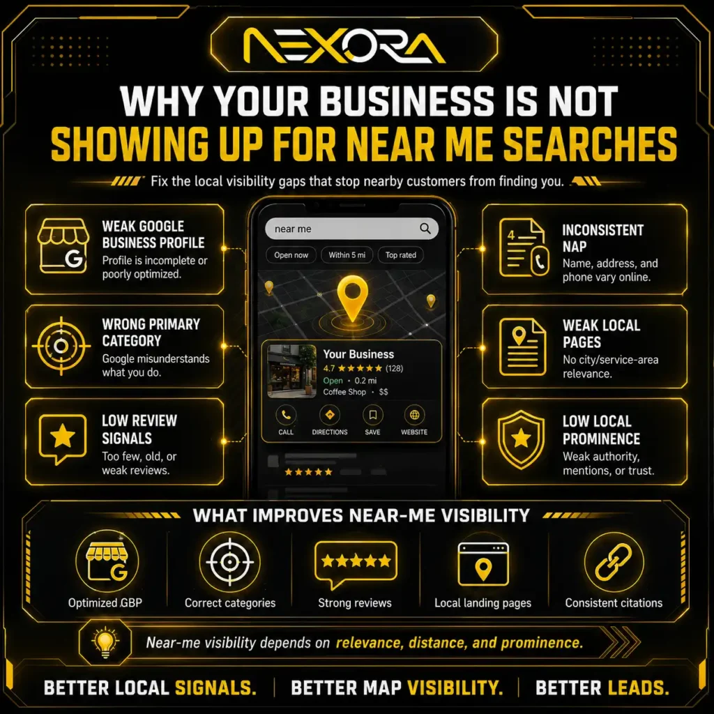 Why Your Business is not Showing up for Near me Searches